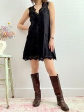 Load image into Gallery viewer, Mini black lace dress
