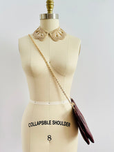 Load image into Gallery viewer, Vintage burgundy leather clutch/crossbody bag
