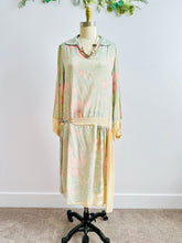 Load image into Gallery viewer, Vintage 1920s Pastel Silk Flapper Dress
