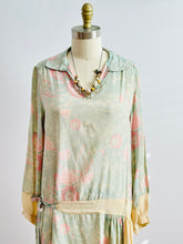 Load image into Gallery viewer, Vintage 1920s Pastel Silk Flapper Dress
