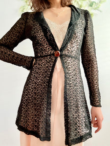 1930s black lace jacket