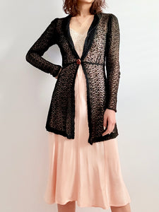 1930s black lace jacket