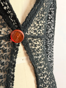 1930s black lace jacket