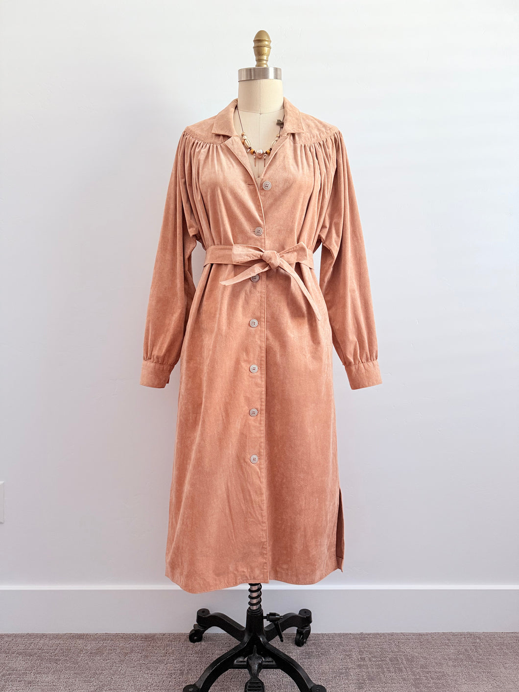 Vintage suede trench coat