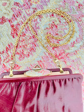 Load image into Gallery viewer, Vintage burgundy leather clutch/crossbody bag
