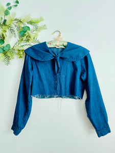 Vintage blue denim jacket/Top