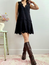 Load image into Gallery viewer, Mini black lace dress
