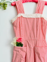 Load image into Gallery viewer, Vintage 1940s red gingham day dress
