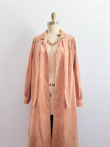 Vintage suede trench coat