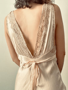 Vintage 1930s silk lace slip