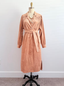 Vintage suede trench coat