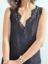 Load image into Gallery viewer, Mini black lace dress
