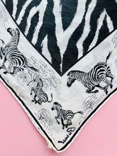 Load image into Gallery viewer, Vintage zebra novelty print scarf
