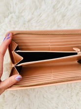 Load image into Gallery viewer, Vintage YSL Pastel Pink Leather Wallet Vintage Clutch with Gold Buckle
