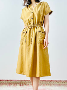 Mustard color day dress