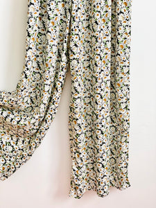 Daisy print wide leg jumpsuit