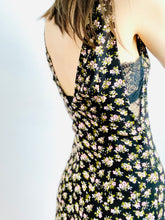 Load image into Gallery viewer, Vintage style floral slip dress with lace
