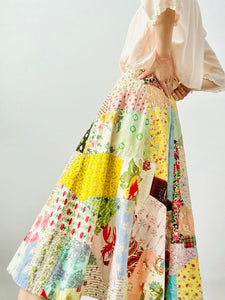 Vintage 1940s patchwork skirt