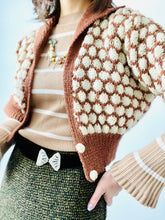 Load image into Gallery viewer, Vintage 1930s Brown Dotted Sweater Vintage Cardigan
