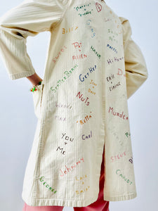 Vintage 1930s autographs embroidered jacket