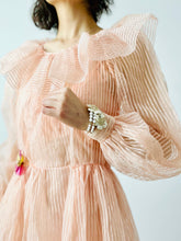 Load image into Gallery viewer, Vintage pink 1950s sheer organza dress
