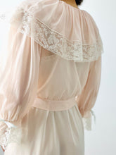 Load image into Gallery viewer, Vintage pastel pink bed jacket lingerie top
