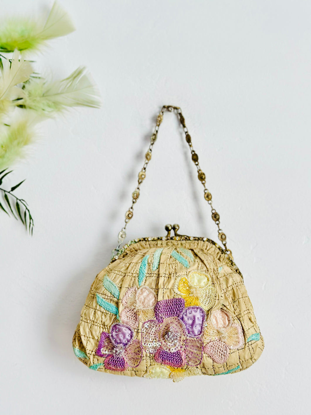 Vintage 1920s style beaded handbag