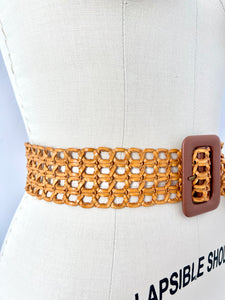 Vintage woven leather belt
