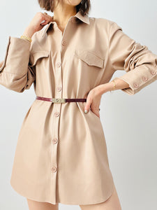 Pink Vegan Leather Jacket/Dress