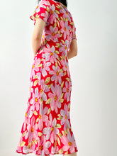 Load image into Gallery viewer, Vintage pink daisy floral dress
