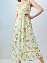 Load image into Gallery viewer, Lemon print floral dress
