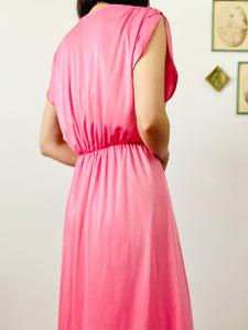 Reserved…Vintage 1970s pastel pink color-block dress