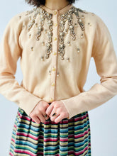 Load image into Gallery viewer, Vintage 1940s beaded cashmere cardigan
