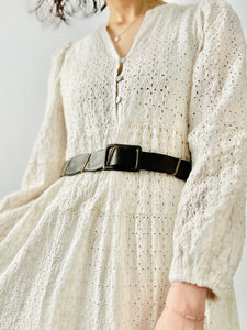 Vintage white eyelet maxi dress