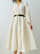 Load image into Gallery viewer, Vintage white eyelet maxi dress
