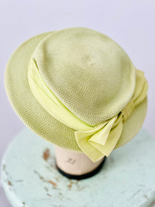 Vintage pastel green sun hat