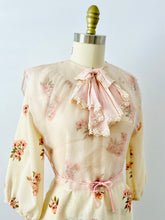 Load image into Gallery viewer, Antique 1910s pink organza coverup top
