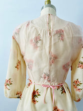 Load image into Gallery viewer, Antique 1910s pink organza coverup top
