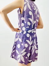 Load image into Gallery viewer, Vintage 1940s floral rayon playsuit
