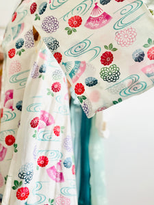 Vintage Japanese Kimono Floral Robe