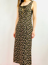 Load image into Gallery viewer, Vintage style floral slip dress with lace
