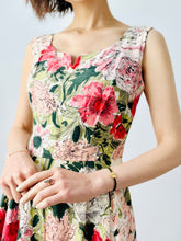 Load image into Gallery viewer, Vintage 1940s red floral dress
