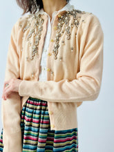 Load image into Gallery viewer, Vintage 1940s beaded cashmere cardigan
