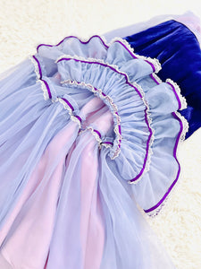 Vintage 1970s lilac organza gown