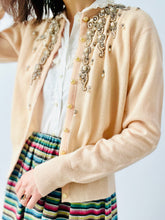 Load image into Gallery viewer, Vintage 1940s beaded cashmere cardigan
